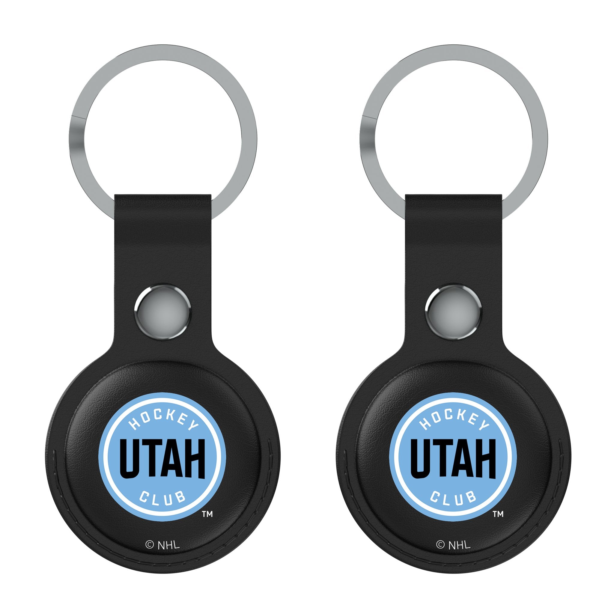 Utah Hockey Club Insignia Black Airtag Holder 2-Pack Mobile Accessories Keyscaper   