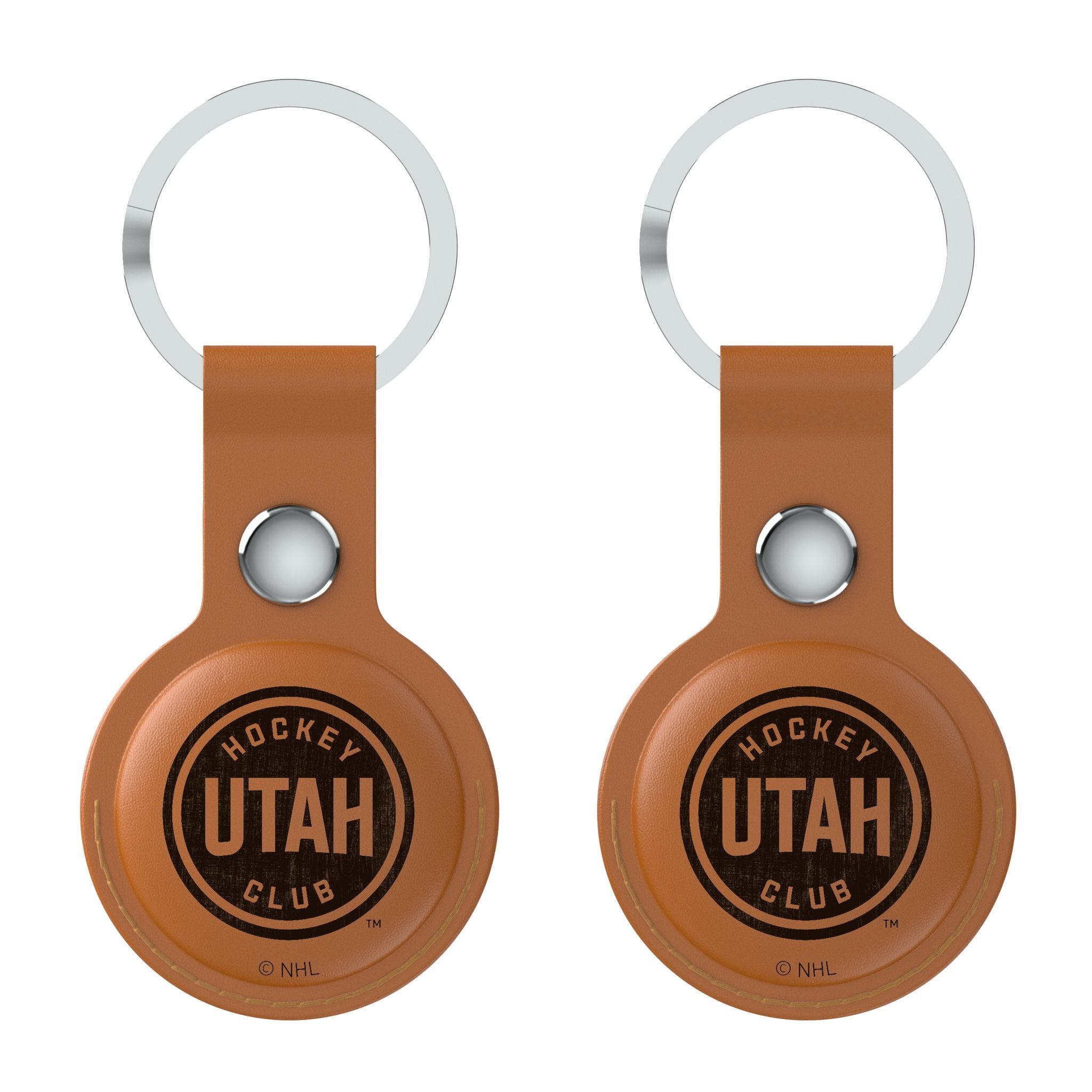 Utah Hockey Club Burn Brown Airtag Holder 2-Pack Mobile Accessories Keyscaper   