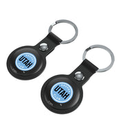 Utah Hockey Club Insignia Black Airtag Holder 2-Pack Mobile Accessories Keyscaper   