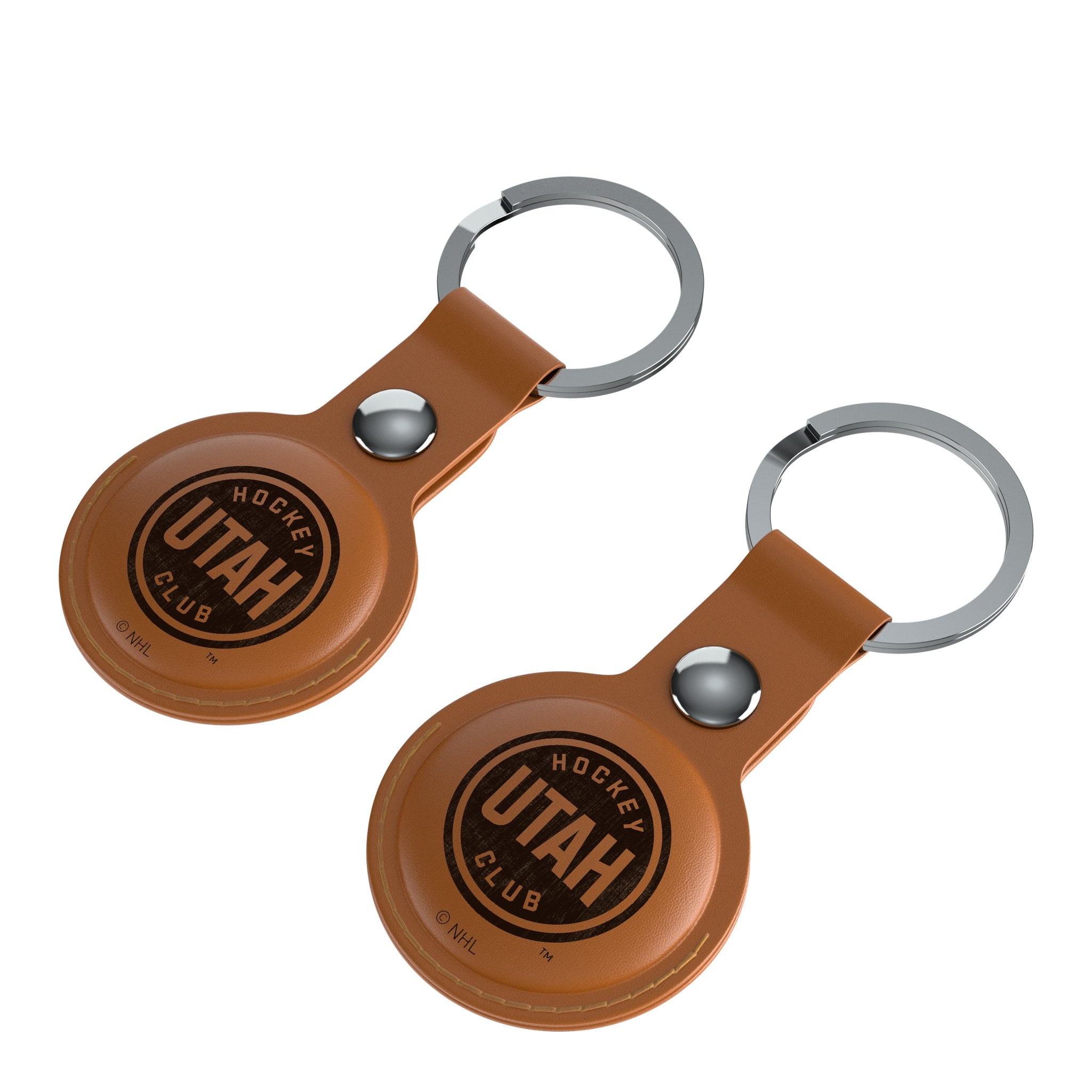 Utah Hockey Club Burn Brown Airtag Holder 2-Pack Mobile Accessories Keyscaper   