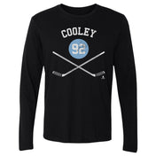 Logan Cooley Utah Sticks WHT Men's Long Sleeve T-Shirt 500 LEVEL Black S Men's Long Sleeve T-Shirt