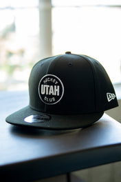 Utah Hockey WOB Outline Circle Logo 9Fifty Hat - Black - New Era