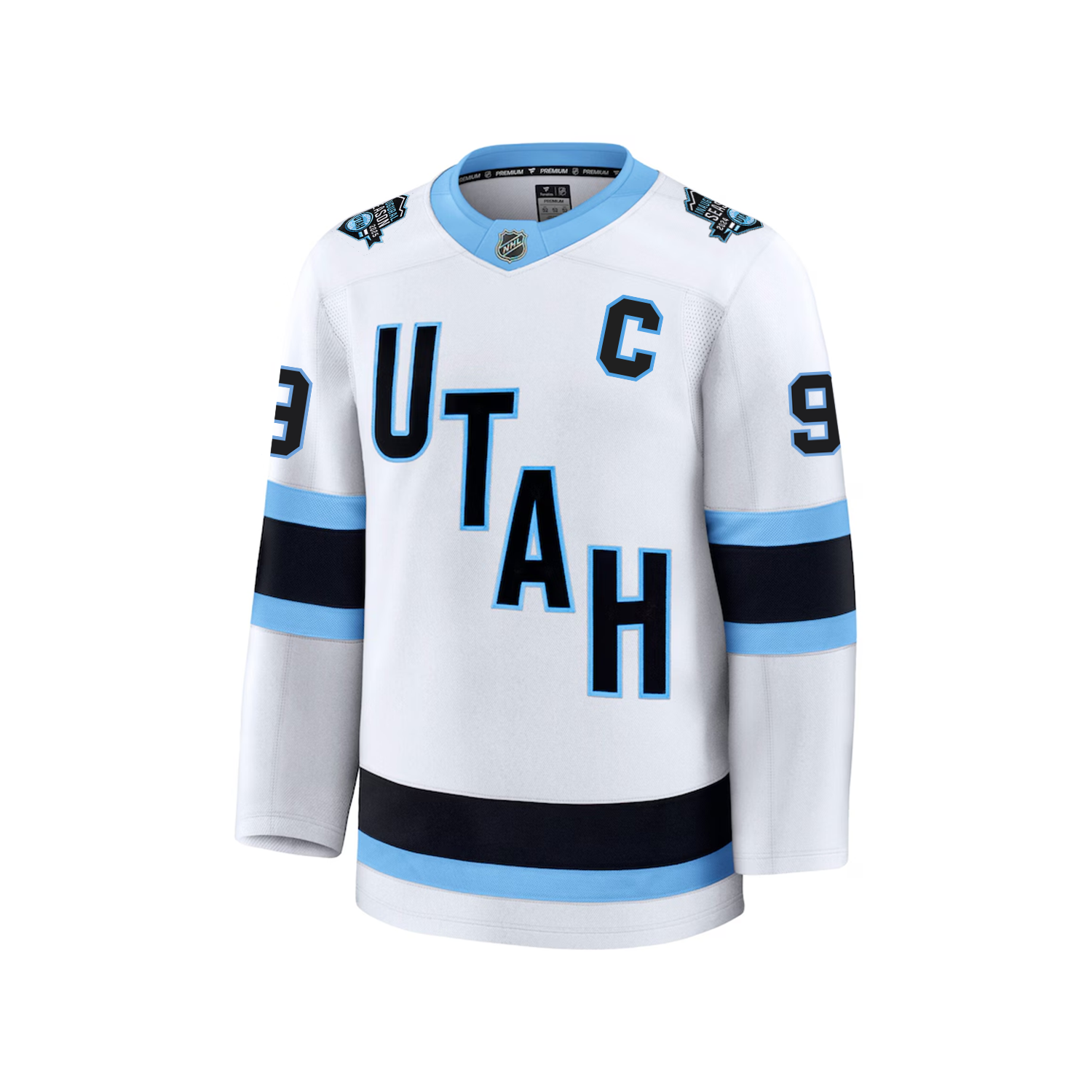 Utah Hockey Clayton Keller Stitched Premium Jersey Away - White - Fanatics Premium Jersey Fanatics