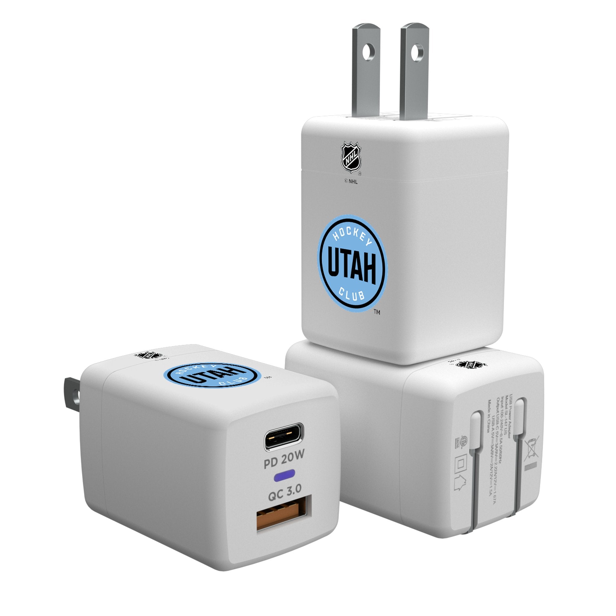 Utah Hockey Club Insignia USB A/C Charger