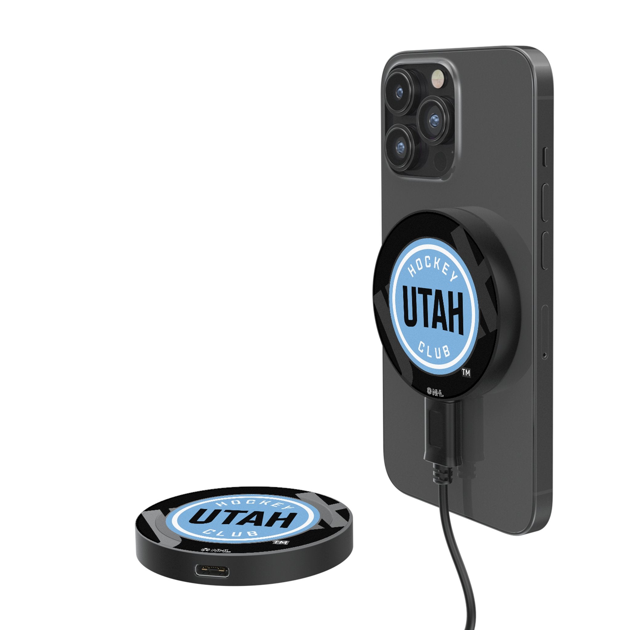 Utah Hockey Club Monocolor Tilt 15-Watt Wireless Magnetic Charger Chargers and Powerbanks Keyscaper Default Title  