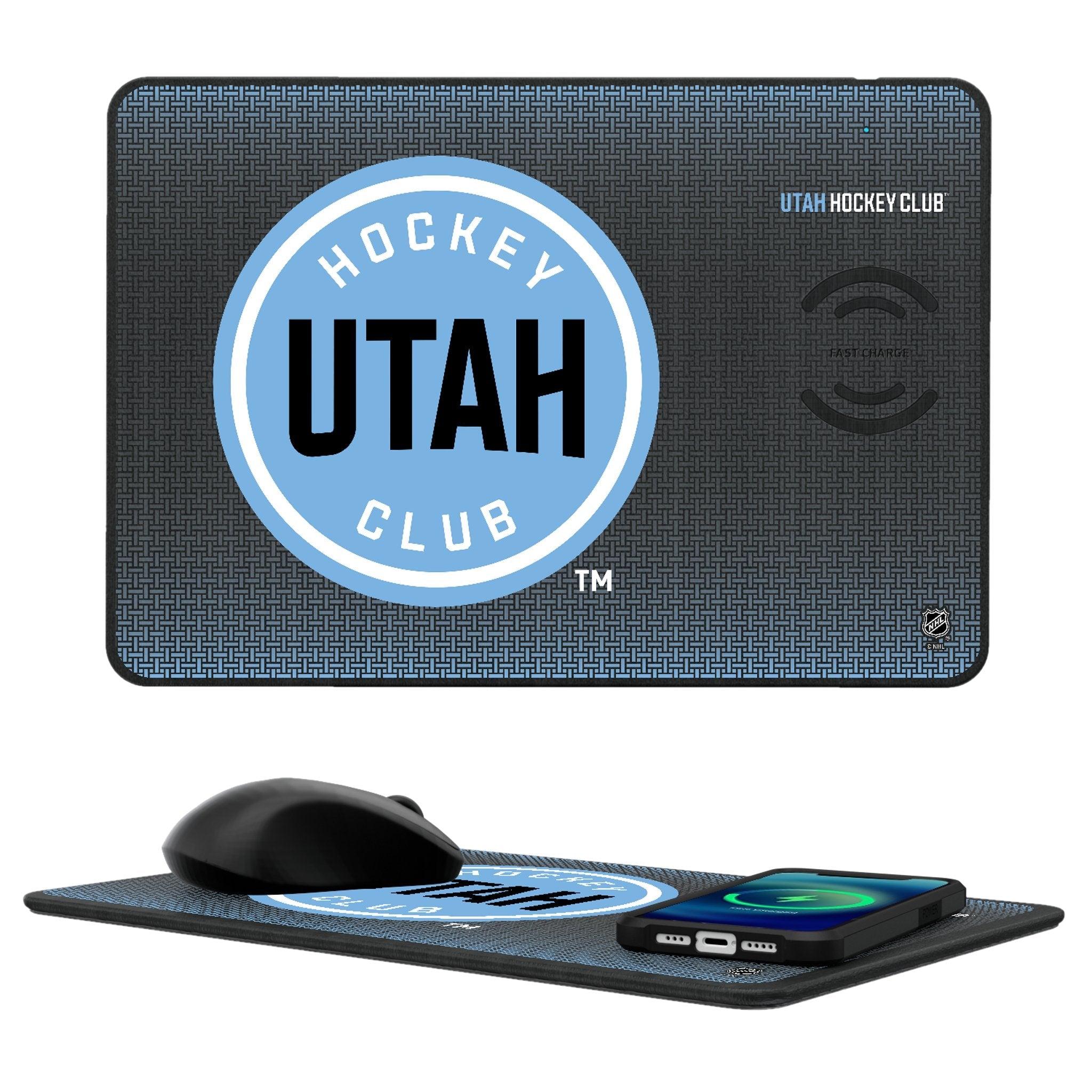 Utah Hockey Club Linen 15-Watt Wireless Charger and Mouse Pad Office Products Keyscaper Default Title  