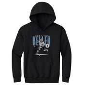 Clayton Keller Utah Card WHT Kids Youth Hoodie 500 LEVEL Black S Kids Youth Hoodie