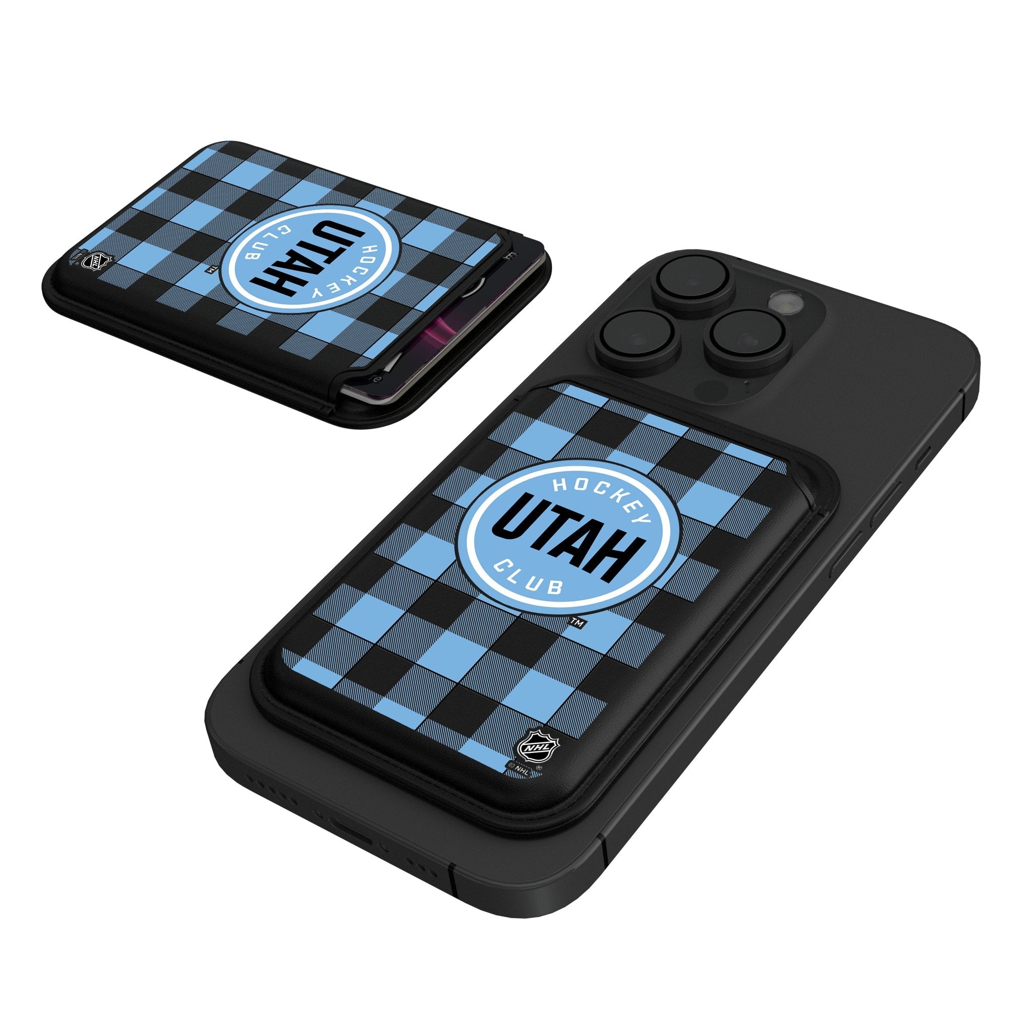 Utah Hockey Club Plaid Black Magnetic Credit Card Wallet Mobile Accessories Keyscaper Default Title  