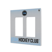 Utah Hockey Club Linen Hidden-Screw Light Switch Plate