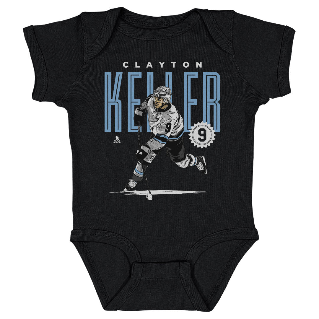 Clayton Keller Utah Card WHT Kids Baby Onesie 500 LEVEL Black 6M Kids Baby Onesie