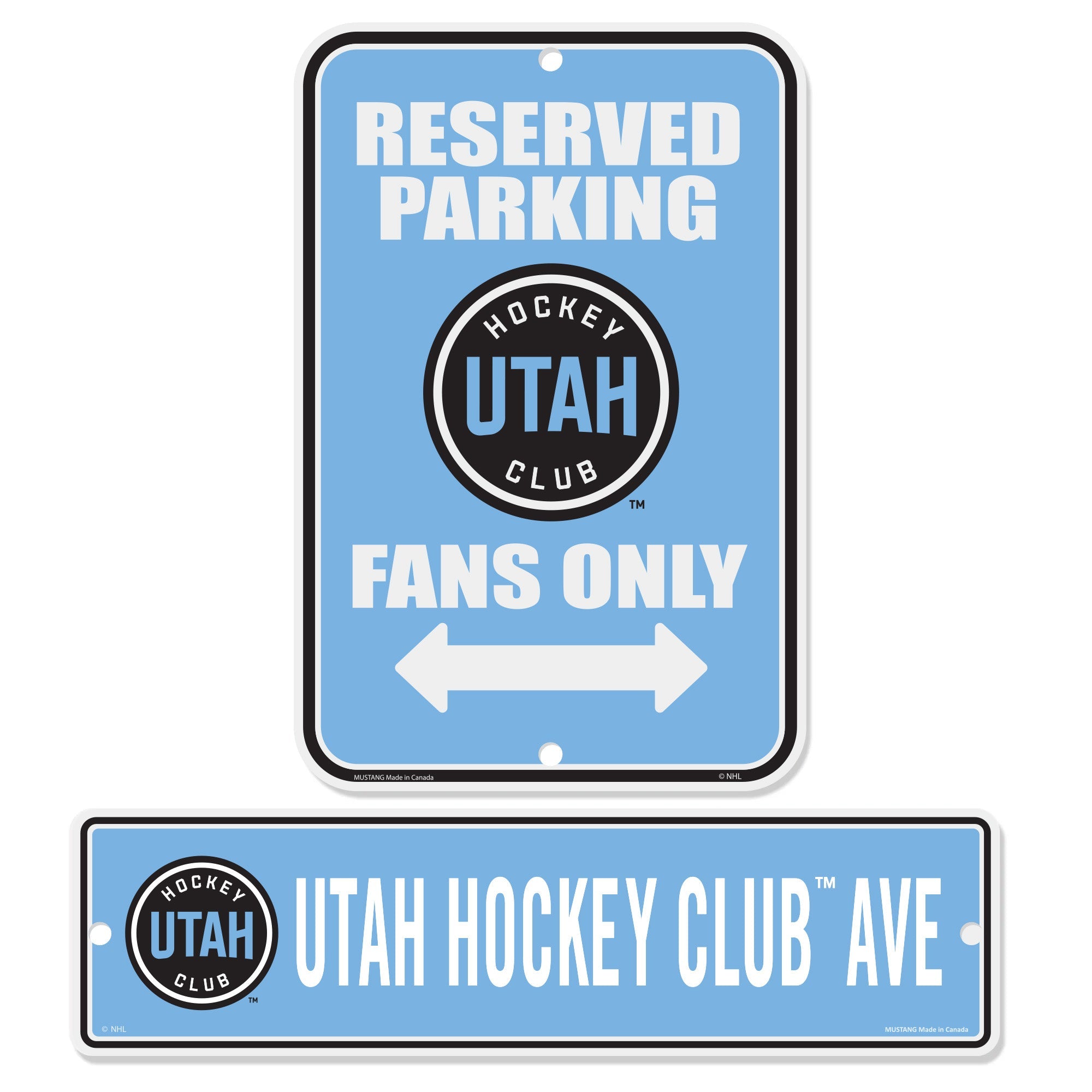 Utah Hockey Club Parking & Street 2 Pack Sign Set Wall Decor Sports Decor   