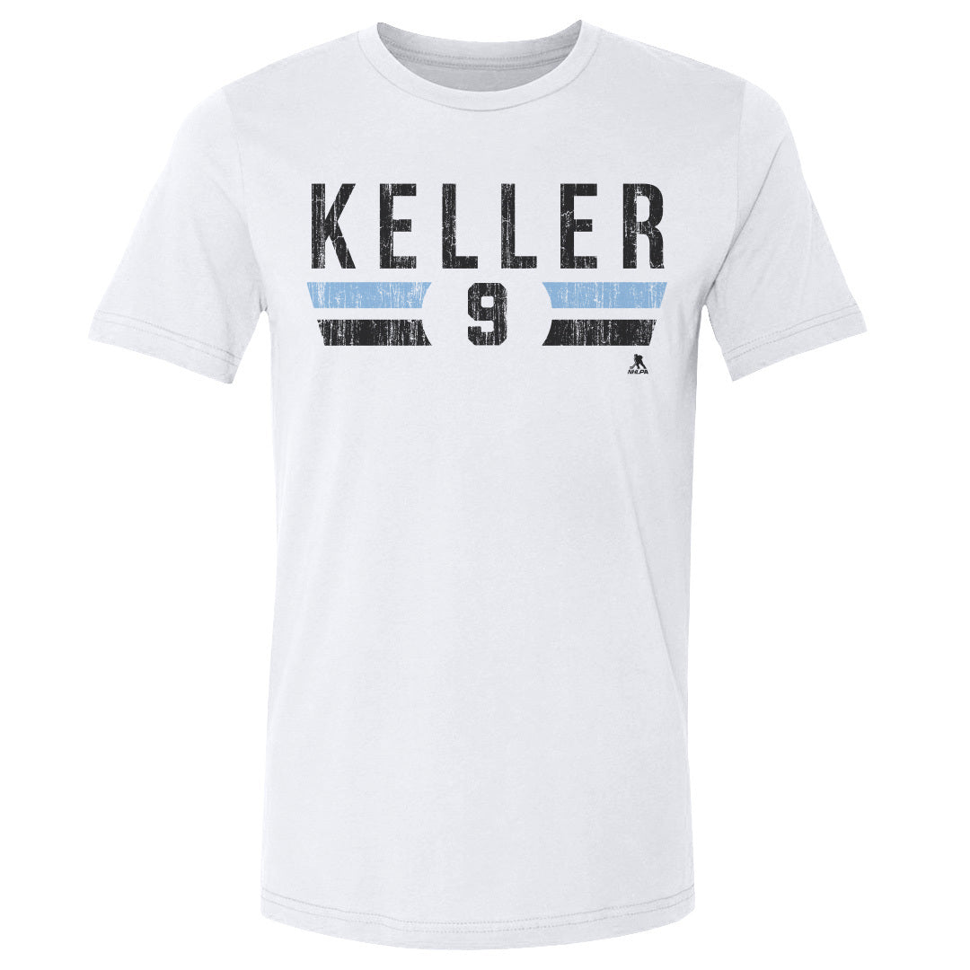 Clayton Keller Utah Font Men's Cotton T-Shirt 500 LEVEL White S Men's Cotton T-Shirt