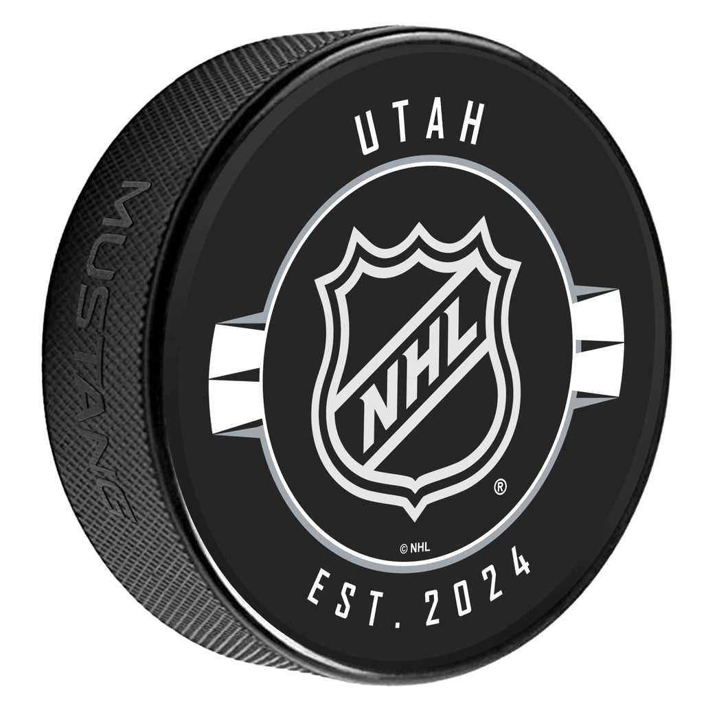 NHL Puck Utah Hockey Est. 4.18.2024 - Black