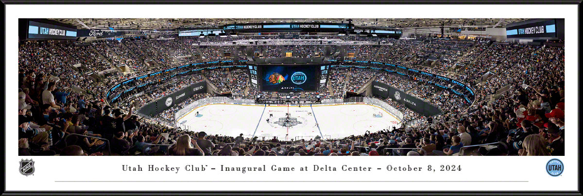 2024 Inaugural Game Fan Cave Decor - Utah Hockey Club Panoramic Picture - Blakeway Panorama