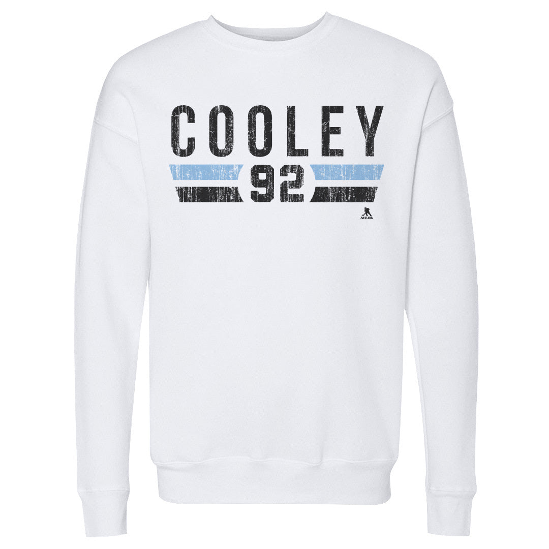 Logan Cooley Utah Font Men's Crewneck Sweatshirt 500 LEVEL Men's Crewneck Sweatshirt White S