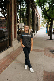 Women's Utah Hockey Wordmark Boyfriend Tee - Grey - WEAR