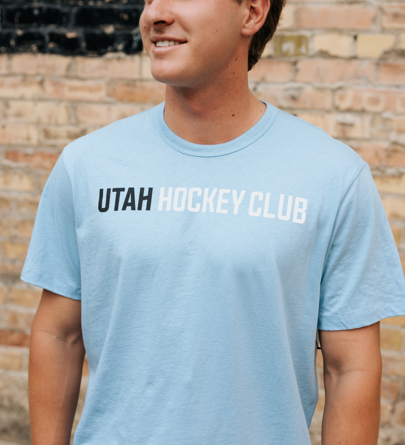 Utah Hockey Wordmark Franklin Gulf Tee - Light Blue - 47 Brand T-Shirt 47 Brand   