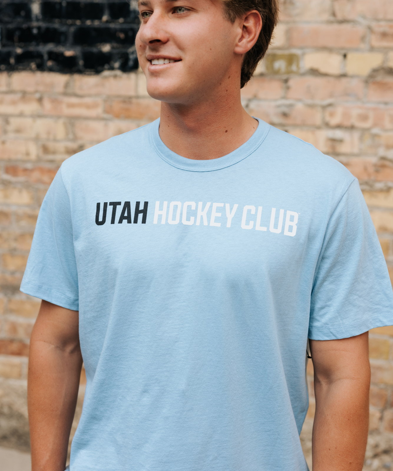 Utah Hockey Wordmark Franklin Gulf Tee - Light Blue - 47 Brand T-Shirt 47 Brand   