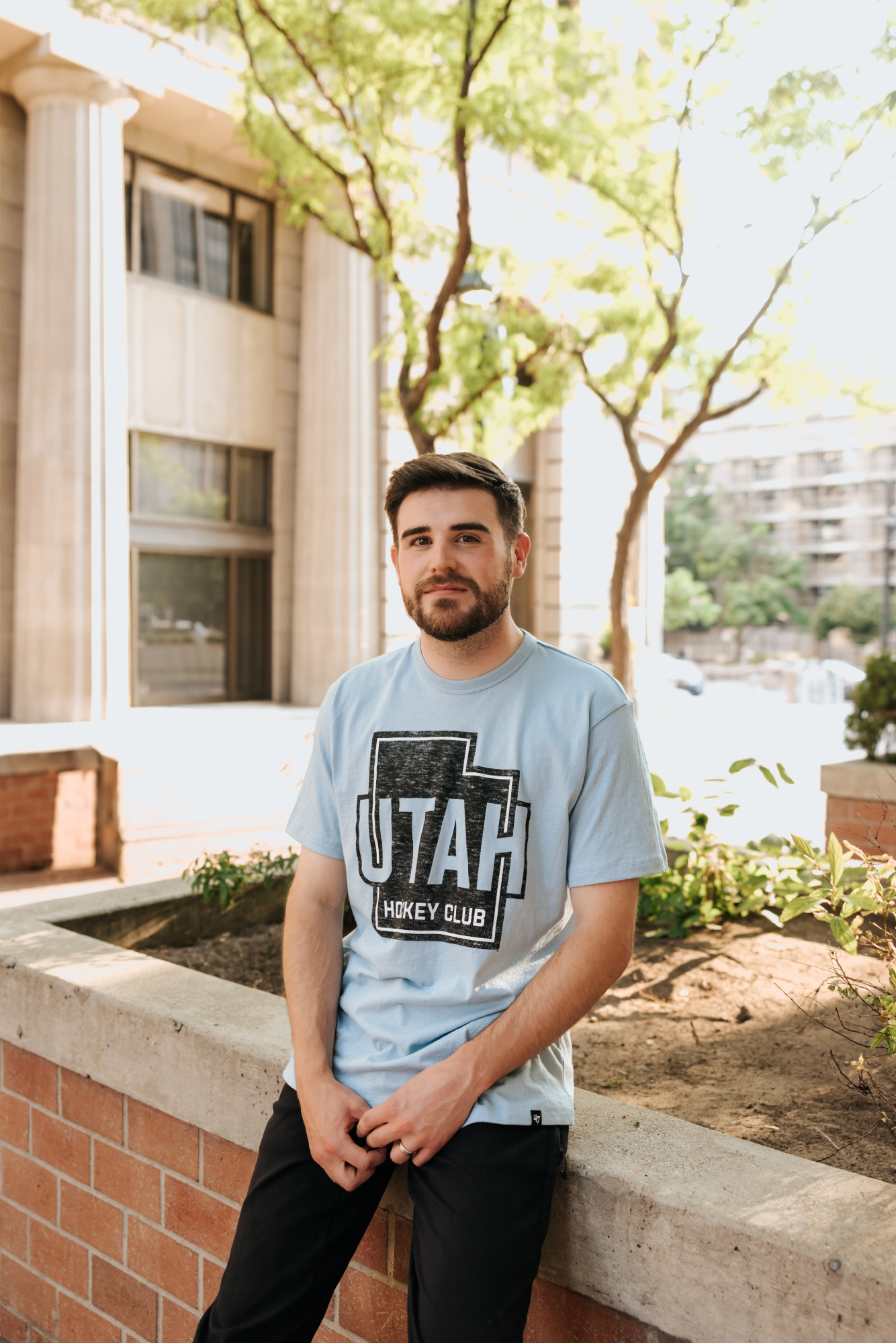 Utah Hockey State Franklin Gulf Tee - Light Blue - 47 Brand