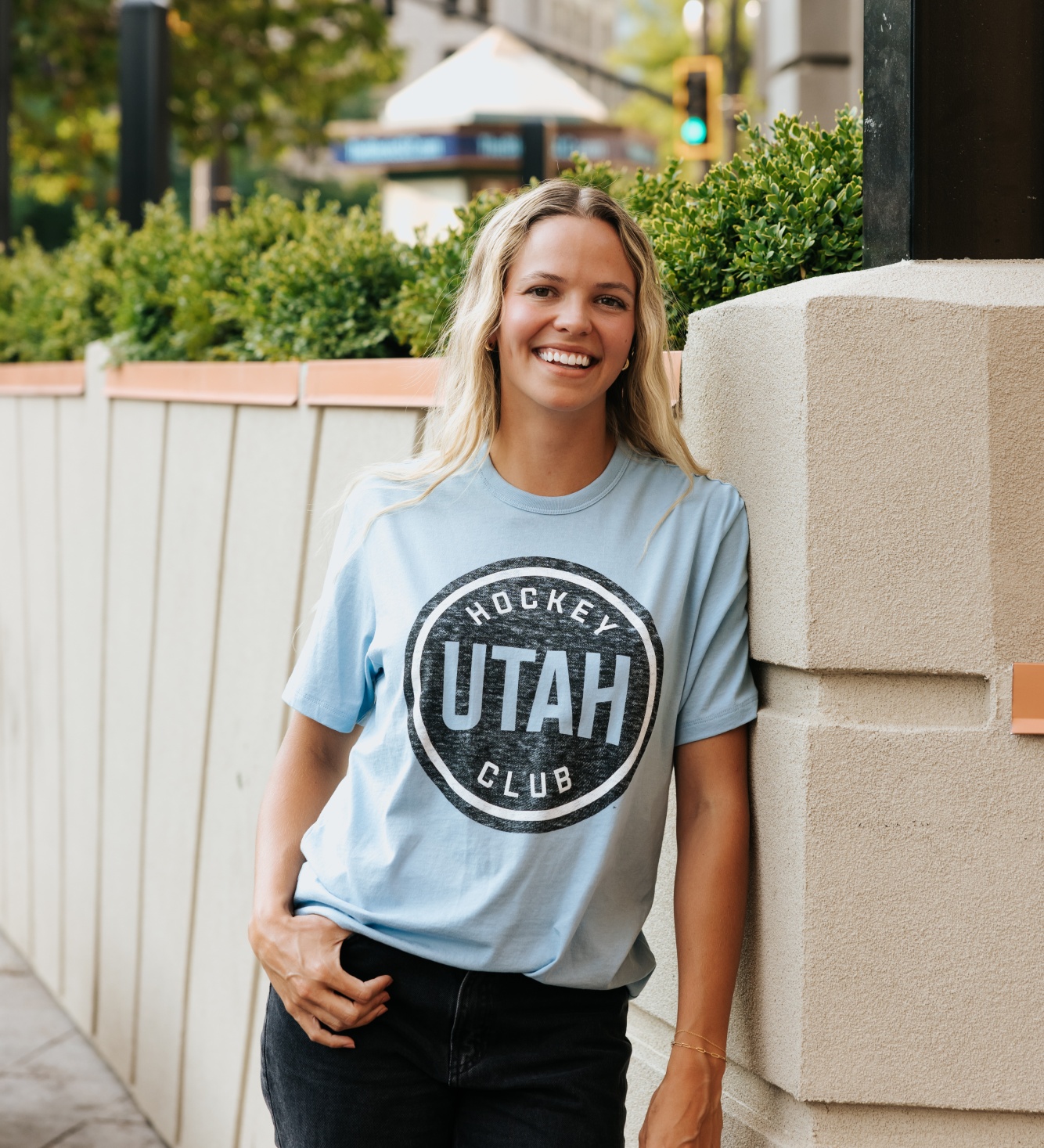 Utah Hockey Circle Franklin Gulf Tee - Light Blue - 47 Brand T-Shirt 47 Brand   