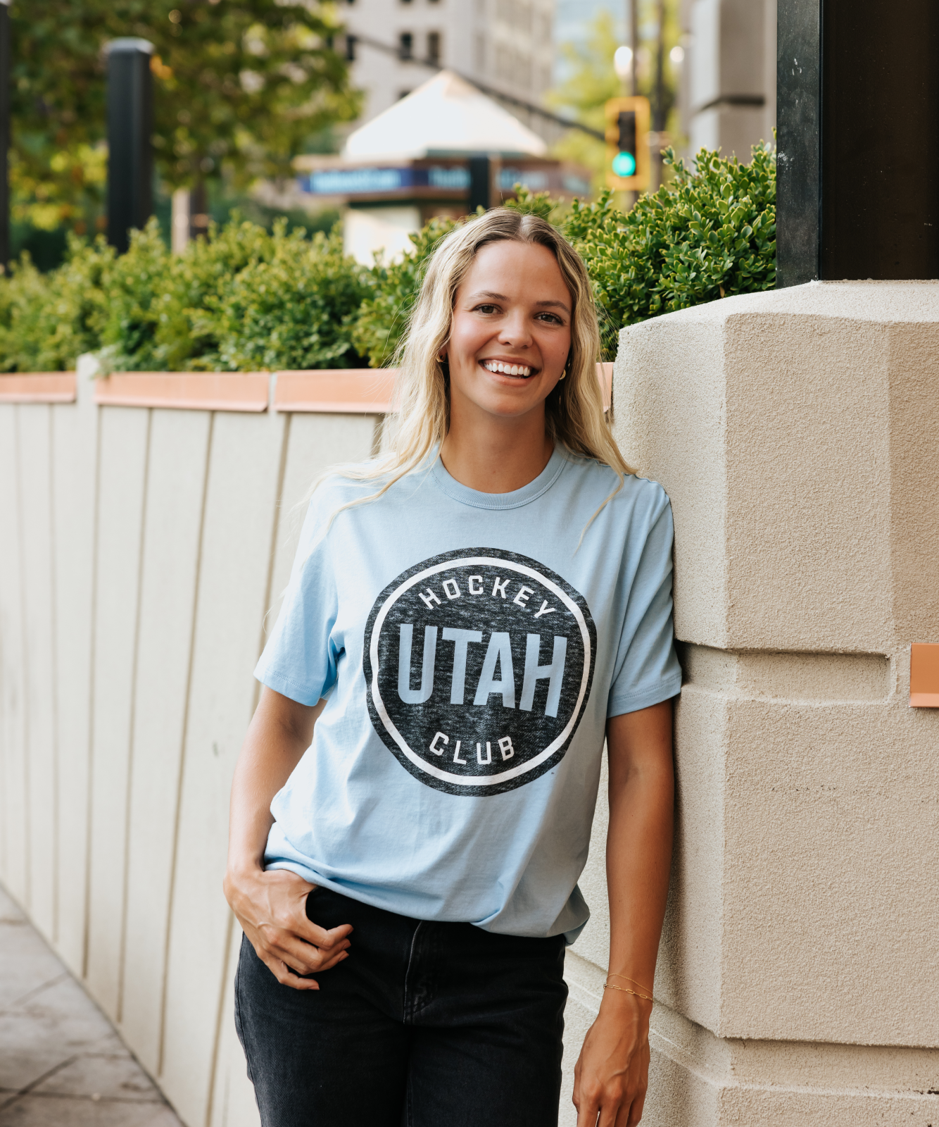 Utah Hockey Circle Franklin Gulf Tee - Light Blue - 47 Brand T-Shirt 47 Brand   