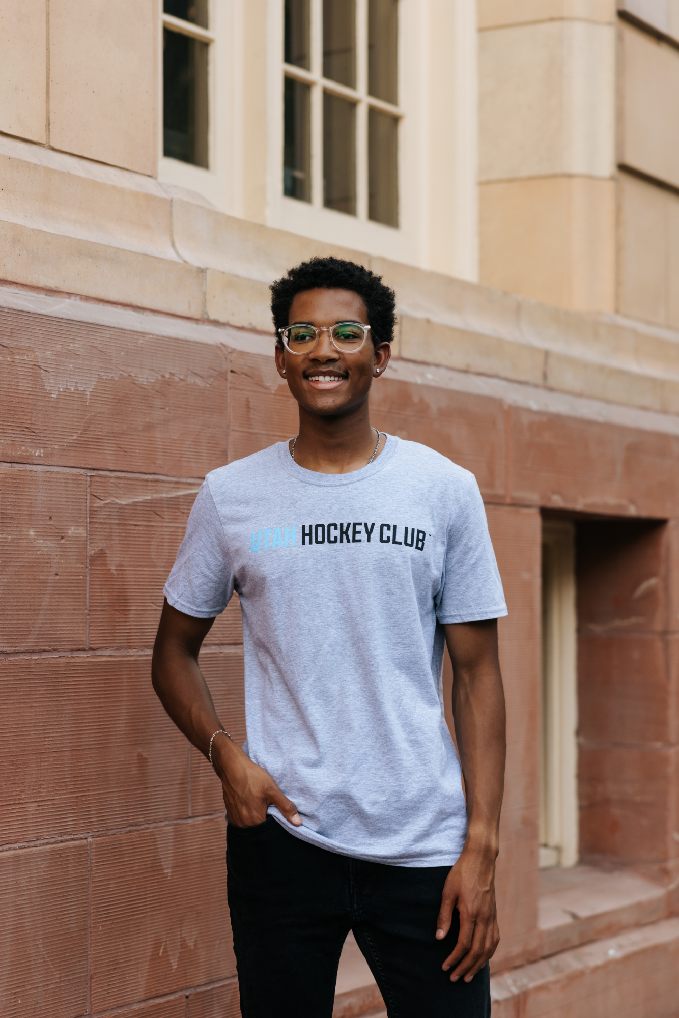 Utah Hockey Wordmark SS Tee - Grey - Fanatics