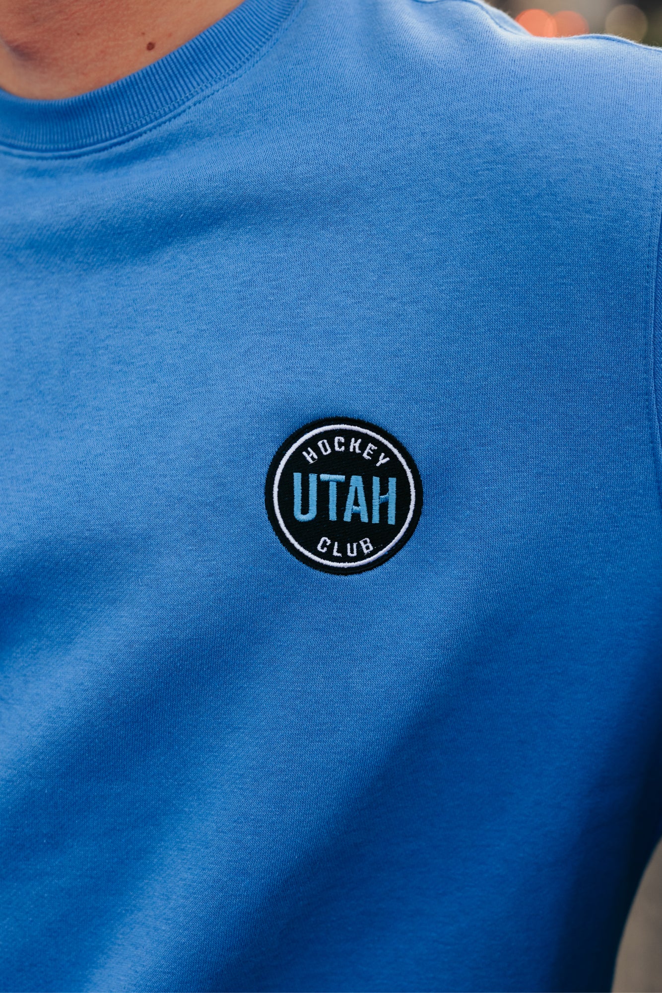 Utah Hockey Circle Victory Crew - Light Blue - Antigua