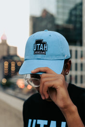 Utah Hockey State Columbia Clean Up Hat - Light Blue - 47 Brand