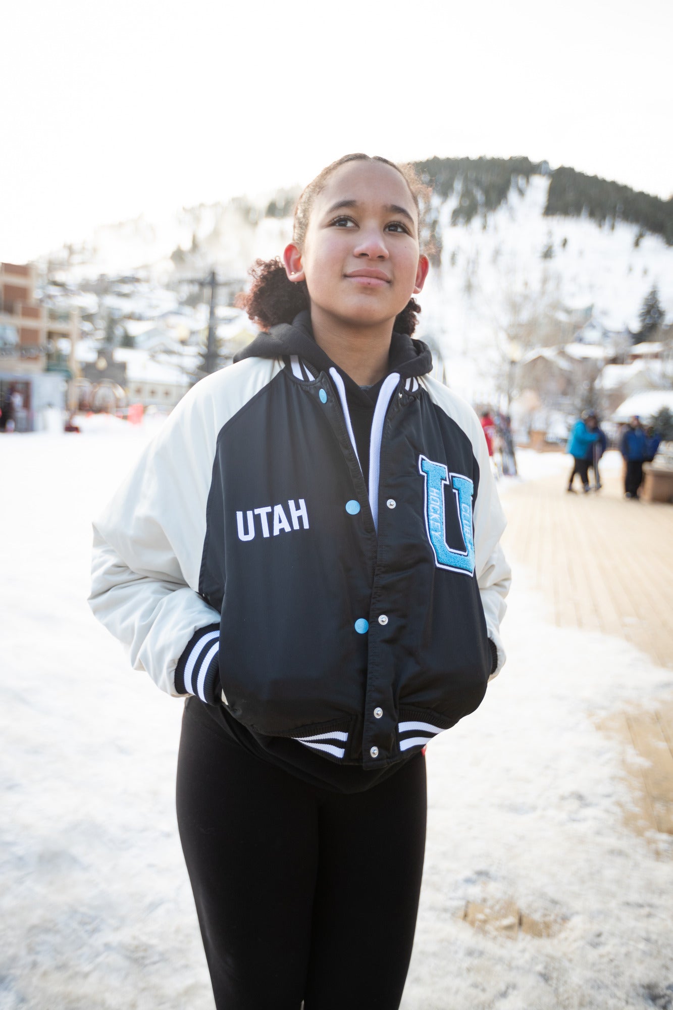 Utah Hockey Crop Letterman Jacket - Thunderwear Jackets Thunderwear