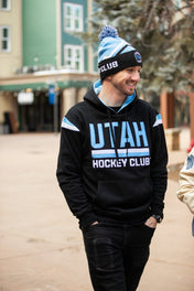 Utah Hockey Shoulder Stripe Hoodie - Thunderwear Hoodies Thunderwear