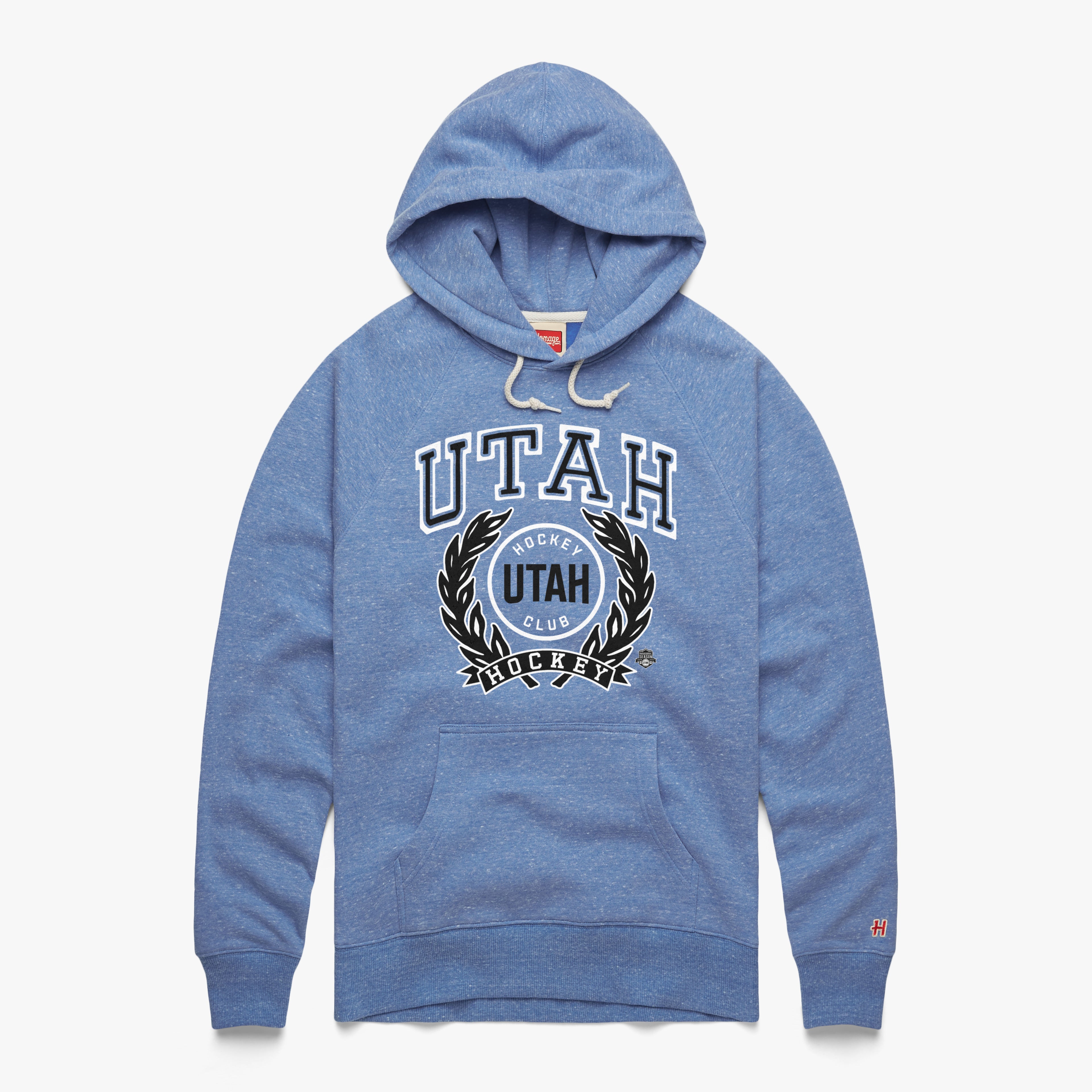 Utah Hockey Crest Hoodie - Blue - Homage Hoodies Homage