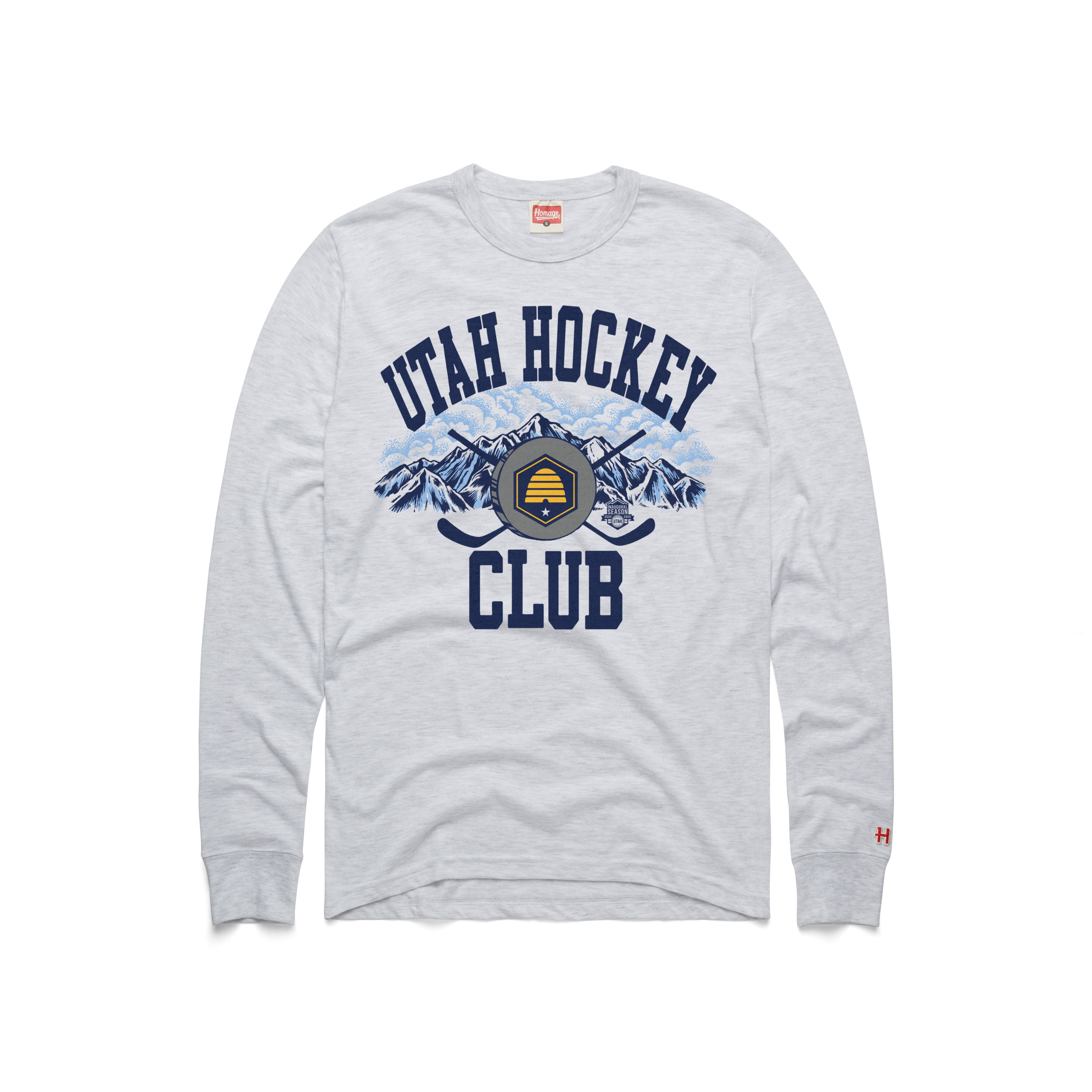 Utah Hockey State Flag Long Sleeve Tee - White - Homage Long Sleeve T-Shirt Homage