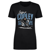 Logan Cooley Utah Player Name WHT Women's T-Shirt 500 LEVEL Black S Women's T-Shirt