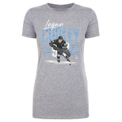 Logan Cooley Utah Player Name WHT Women's T-Shirt 500 LEVEL Heather Gray S Women's T-Shirt