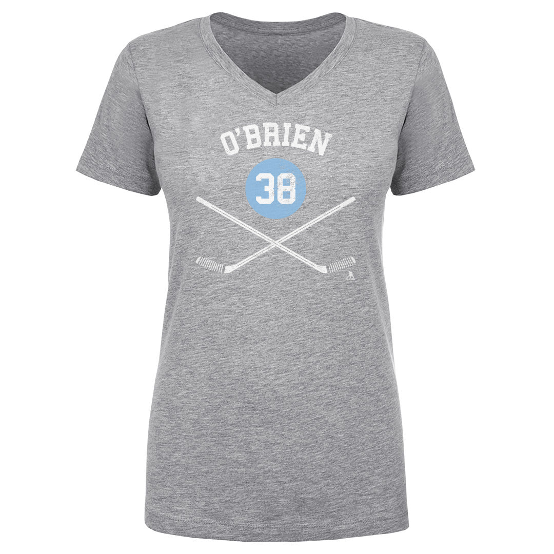 Liam O'Brien Utah Sticks WHT Women's V-Neck T-Shirt 500 LEVEL Heather Gray S Women's V-Neck T-Shirt