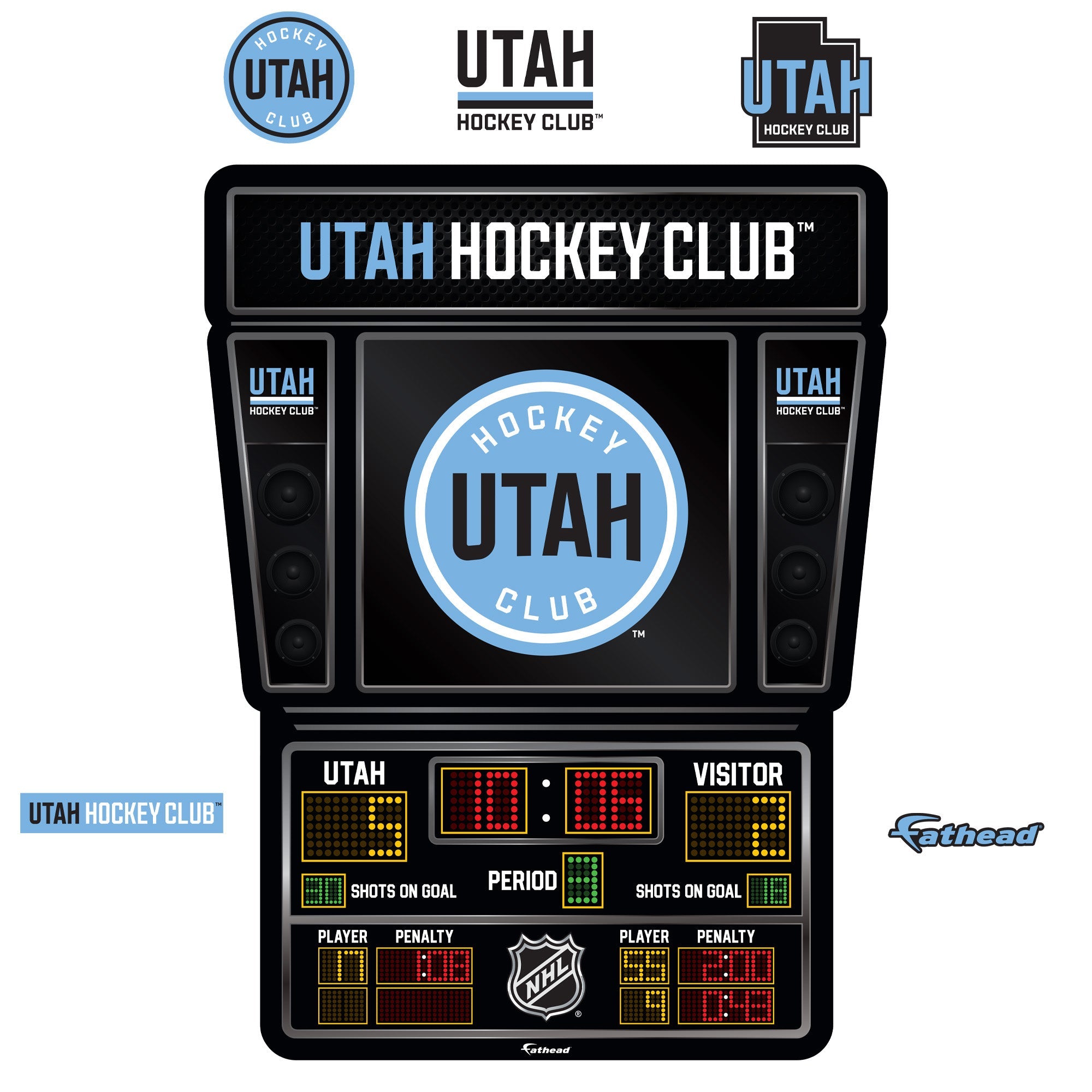 Utah Hockey Club - RealBig Scoreboard Collection - Official NHL - Reusable Vinyl Wall Decals Vinyl Die-Cut Icon Fathead