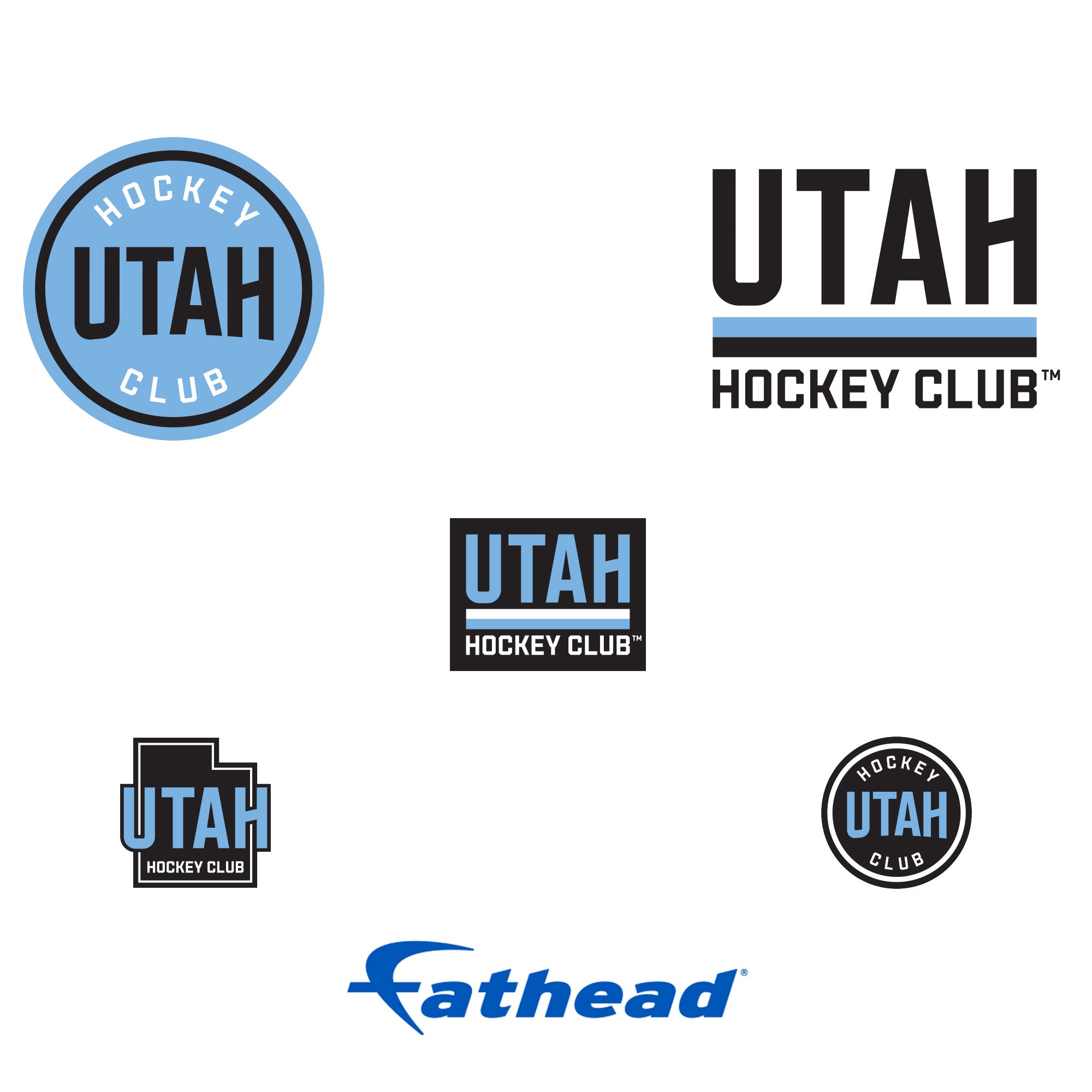 Utah Hockey Club - 5 Logo Minis (Mixed Sizes) - Official NHL - Reusable Vinyl Decals Minis Fathead