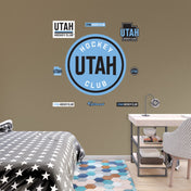 Utah Hockey Club - RealBig Logo Collection - Official NHL - Reusable Vinyl Wall Decals Vinyl Die-Cut Logo Fathead LARGE +8 Decals (38"W x 38.5"H)