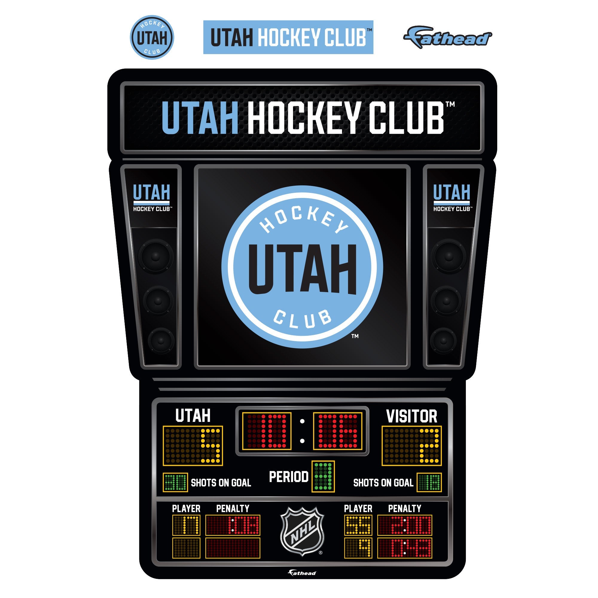 Utah Hockey Club - RealBig Scoreboard Collection - Official NHL - Reusable Vinyl Wall Decals Vinyl Die-Cut Icon Fathead